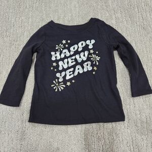 Kids Black 'Happy New Year' Shirt